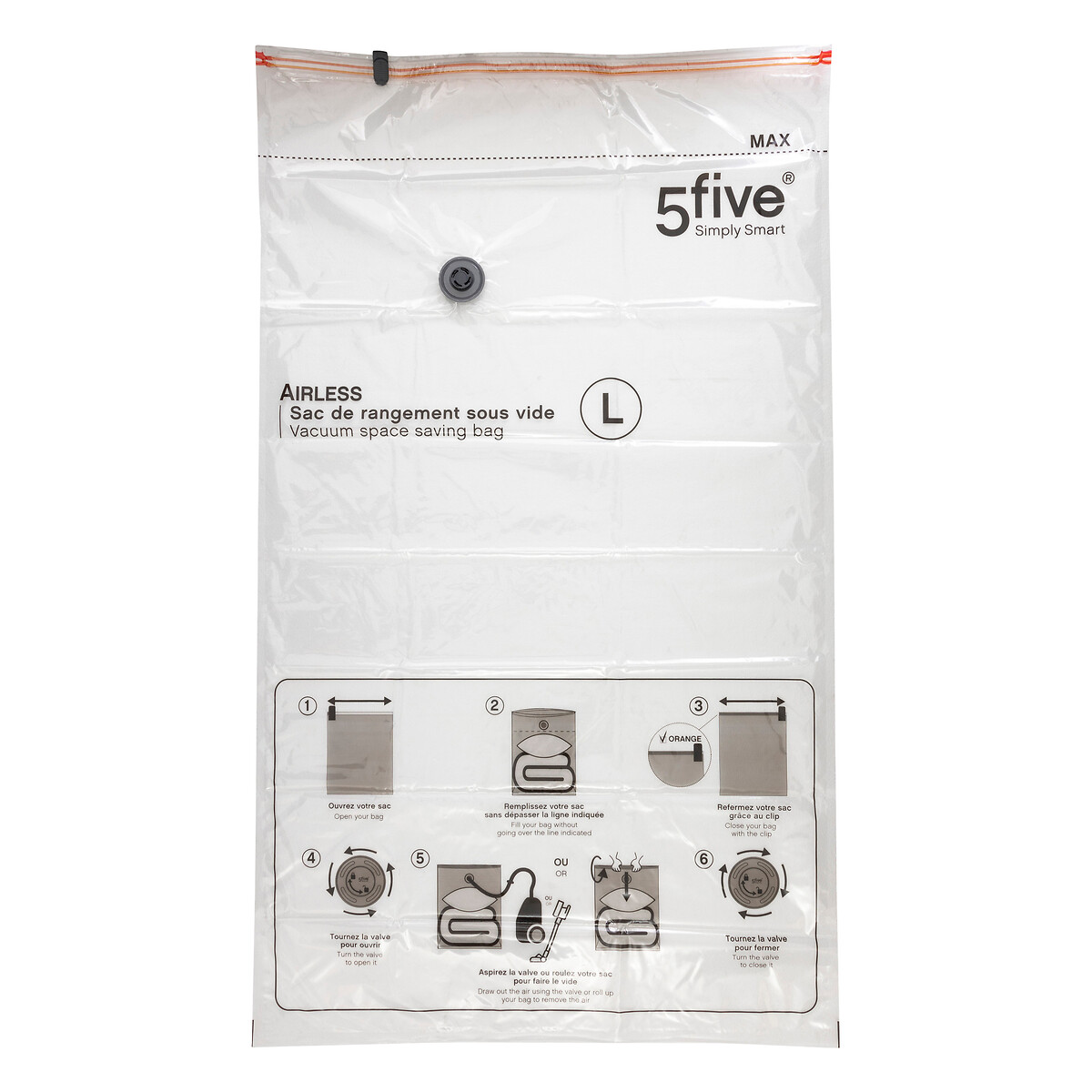 5 sacs compresseurs parfumés Airless