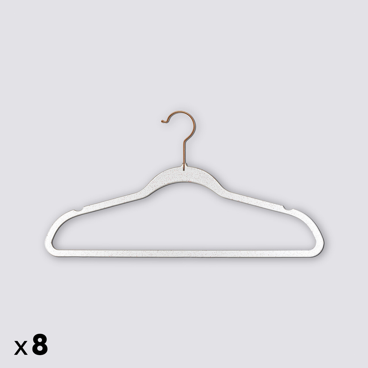 Lot de 8 cintres antidérapants plastique Hang'up
