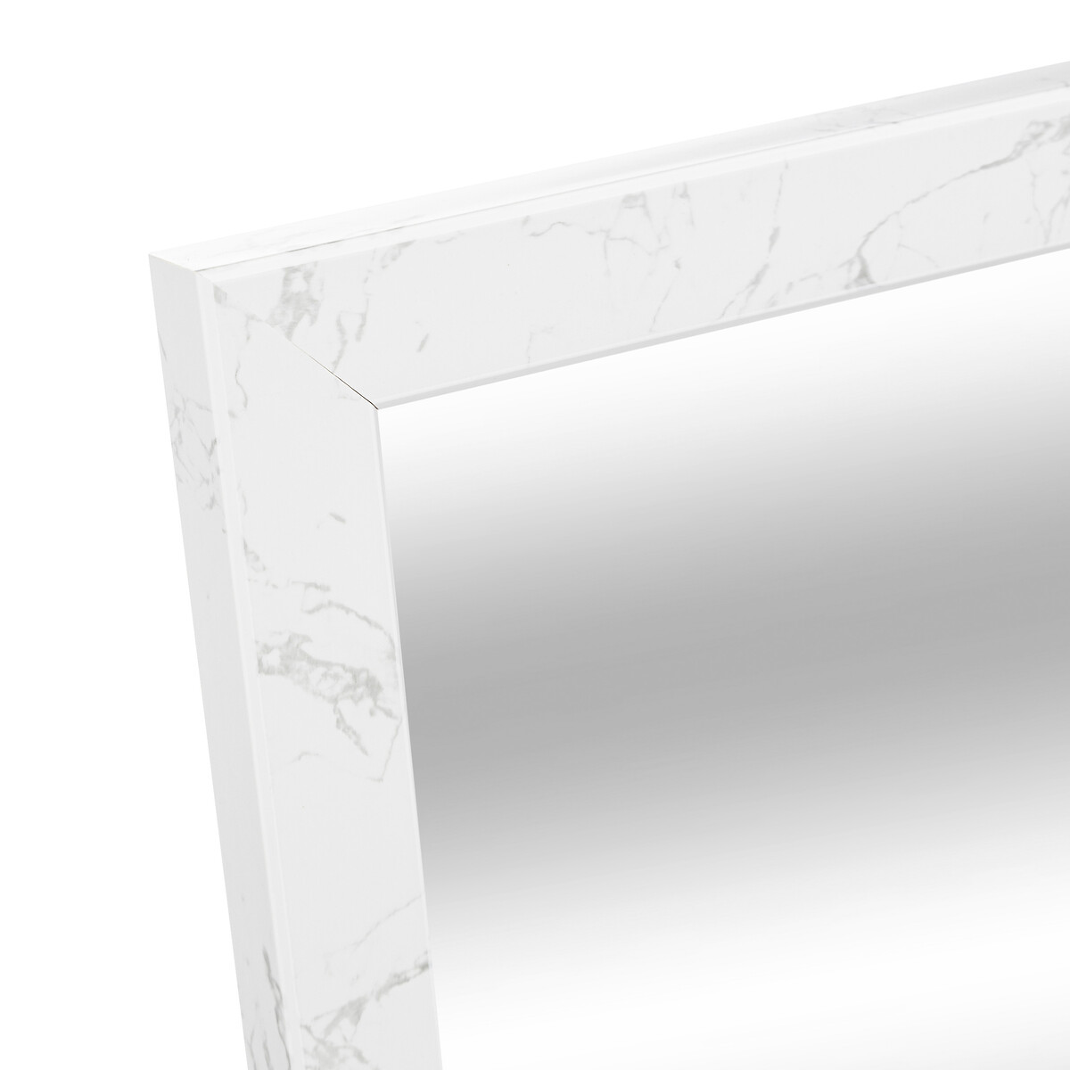 Miroir sur pied 125x35 cm, effet marbre