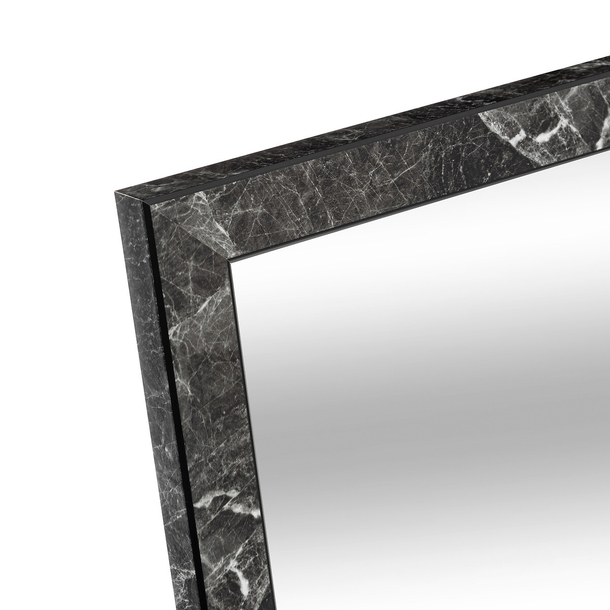 Miroir sur pied 125x35 cm, effet marbre