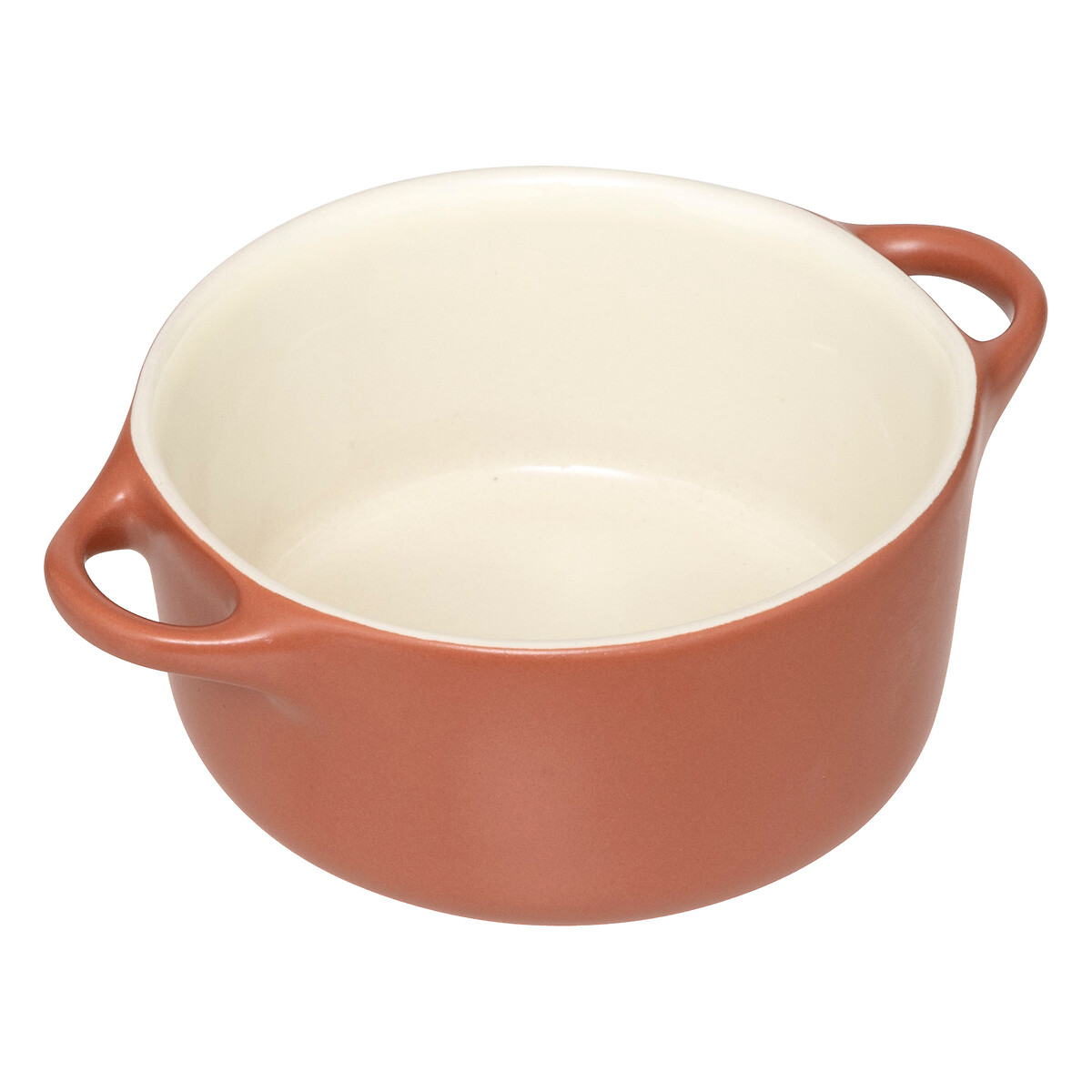 Cocotte ronde, céramique, 10 cm - blanc 