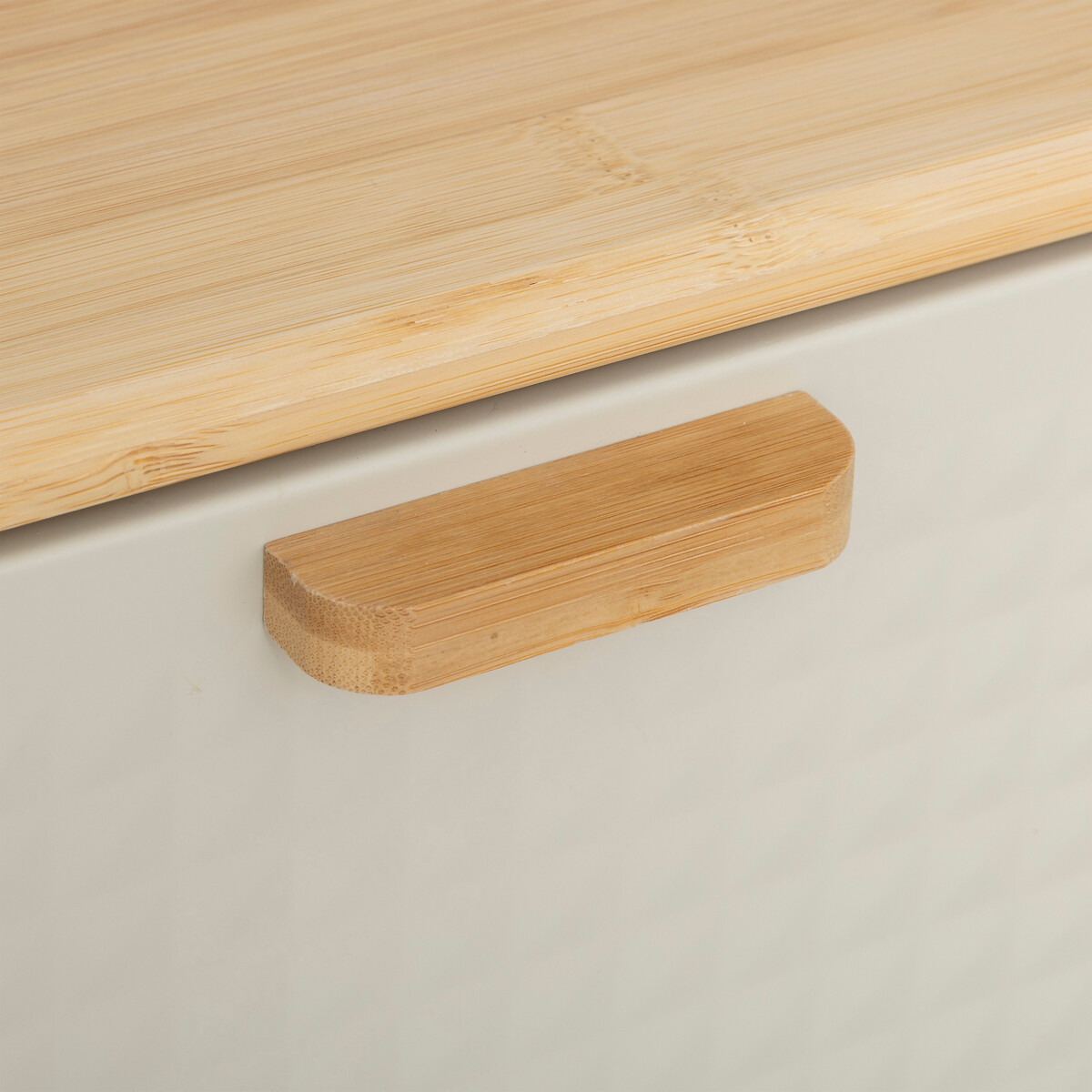 Boite à pain métal et bambou 35,5 cm, noir Sensia