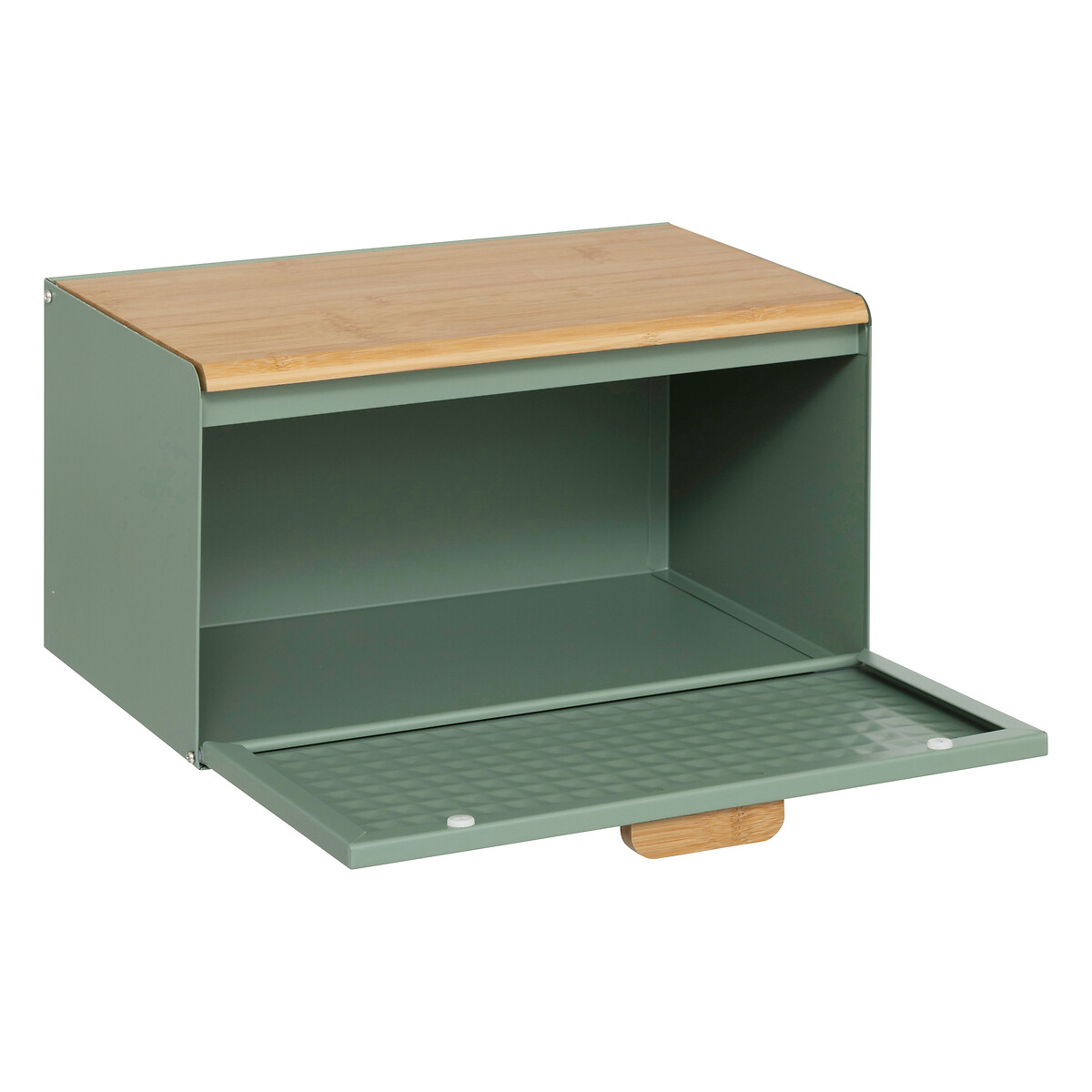 Boite à pain métal et bambou 35,5 cm, noir Sensia