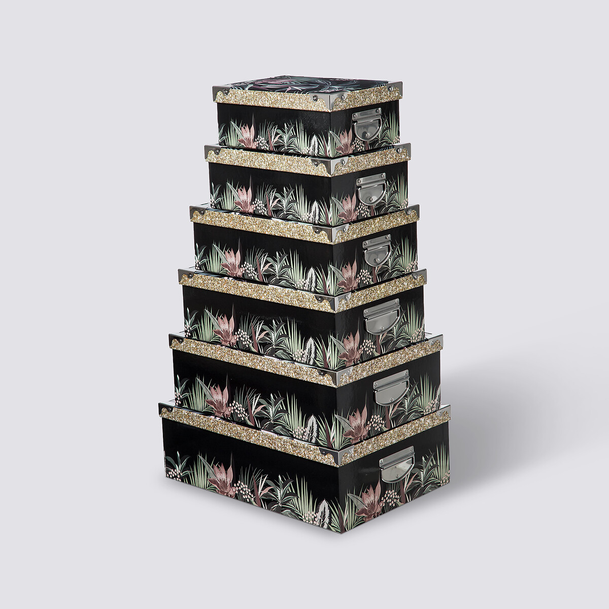 6 boites de rangement, multicolore Box'