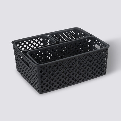 4 paniers, gris anthracite 