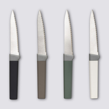 Lot de 4 couteaux à steak manche antidérapant 