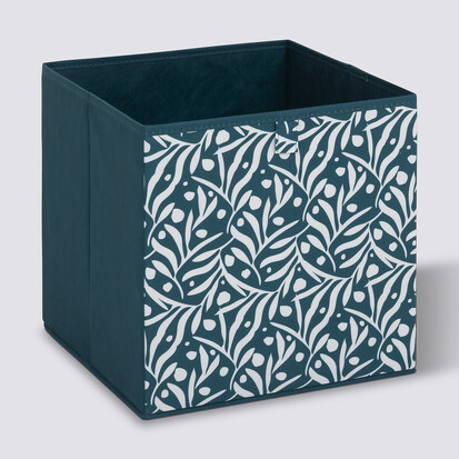 Boite de rangement 31x31 cm, bleu pétrole 