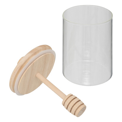 Pot à miel avec couvercle bois, 0,4l Hermet