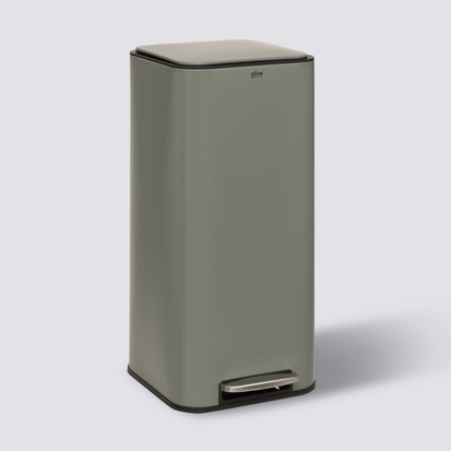Poubelle métal 30l, vert Delta
