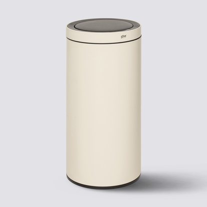 Poubelle automatique métal 40l, beige Delta