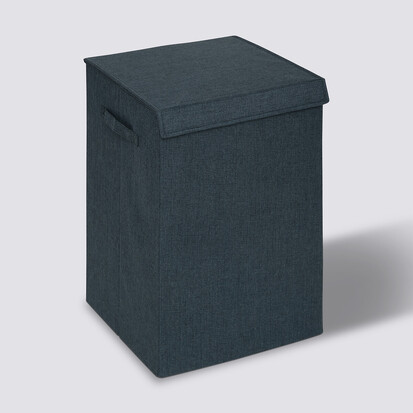 Panier à linge 74l, bleu pétrole Colorama