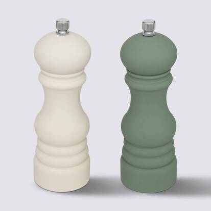 2 moulins à épices soft touch, 14,5 cm Sensia