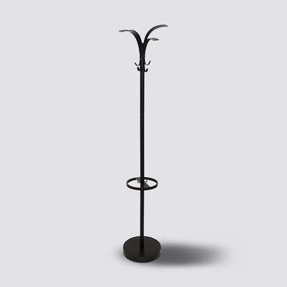 Porte-manteaux 8 crochets 175cm, noir Strongy