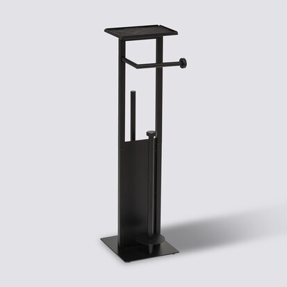 Dérouleur avec réserve et brosse, noir Glass