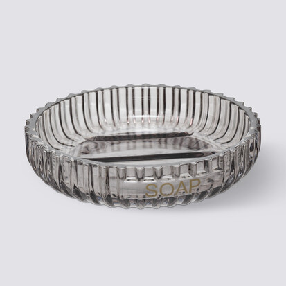 Porte-savon, gris Glass