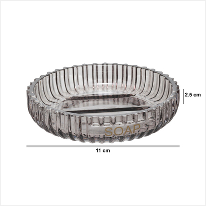 Porte-savon, gris Glass