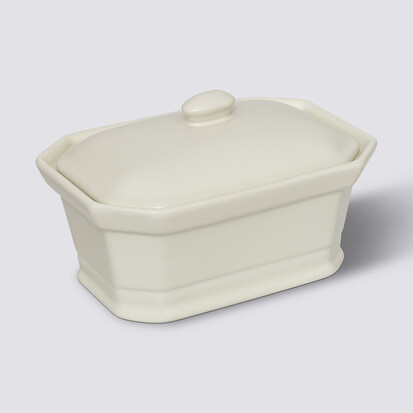 Terrine à foie gras céramique, blanc 