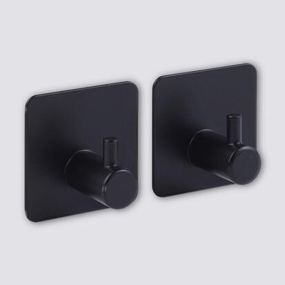 Lot de 2 patères adhésives 1 tête Stiky