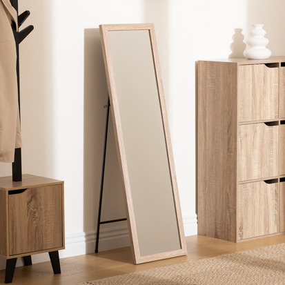 Miroir sur pied 155x35 cm, bois 