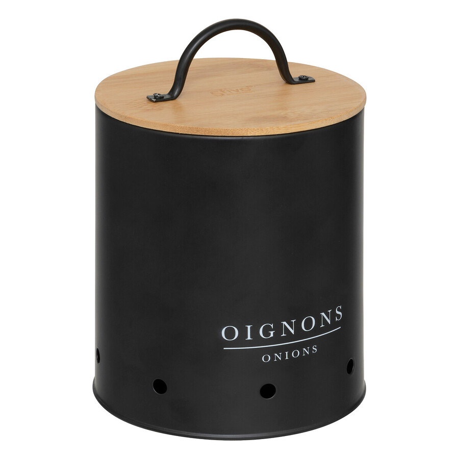 3 boîtes métal, noir Black bamboo