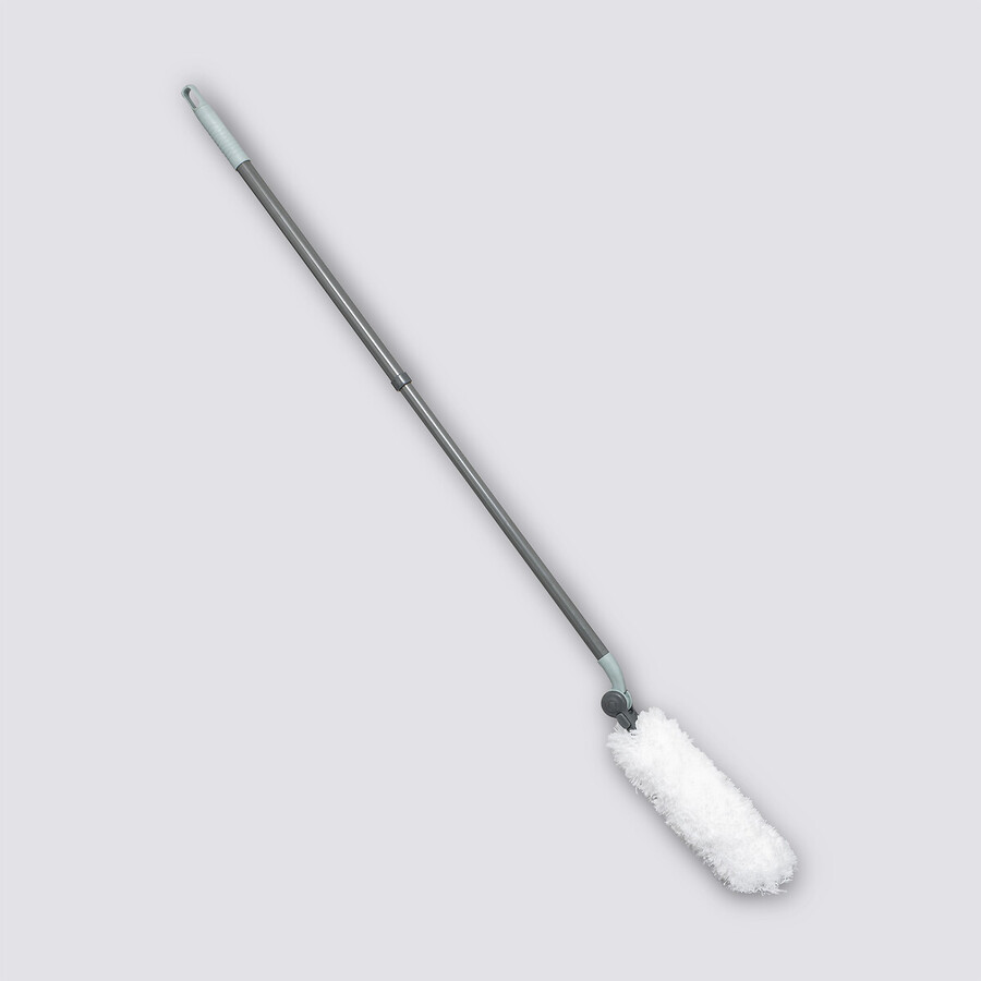 Plumeau orientable avec manche téléscopique, gris 