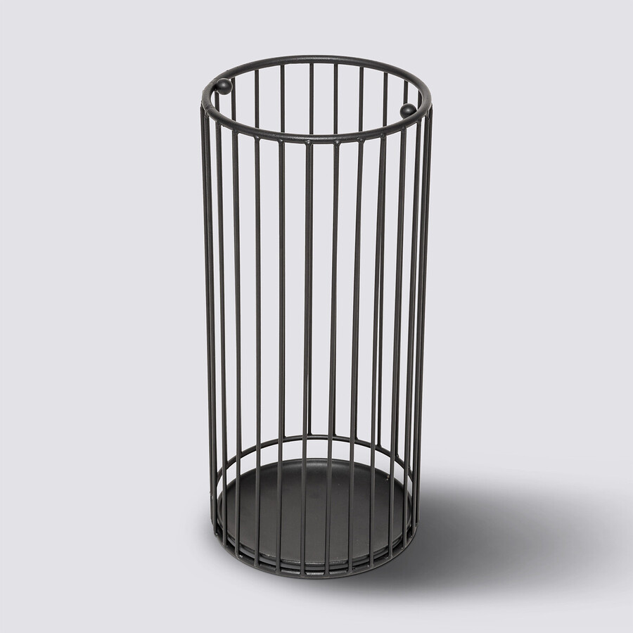 Porte-parapluie avec récupérateur d'eau, métal Metty