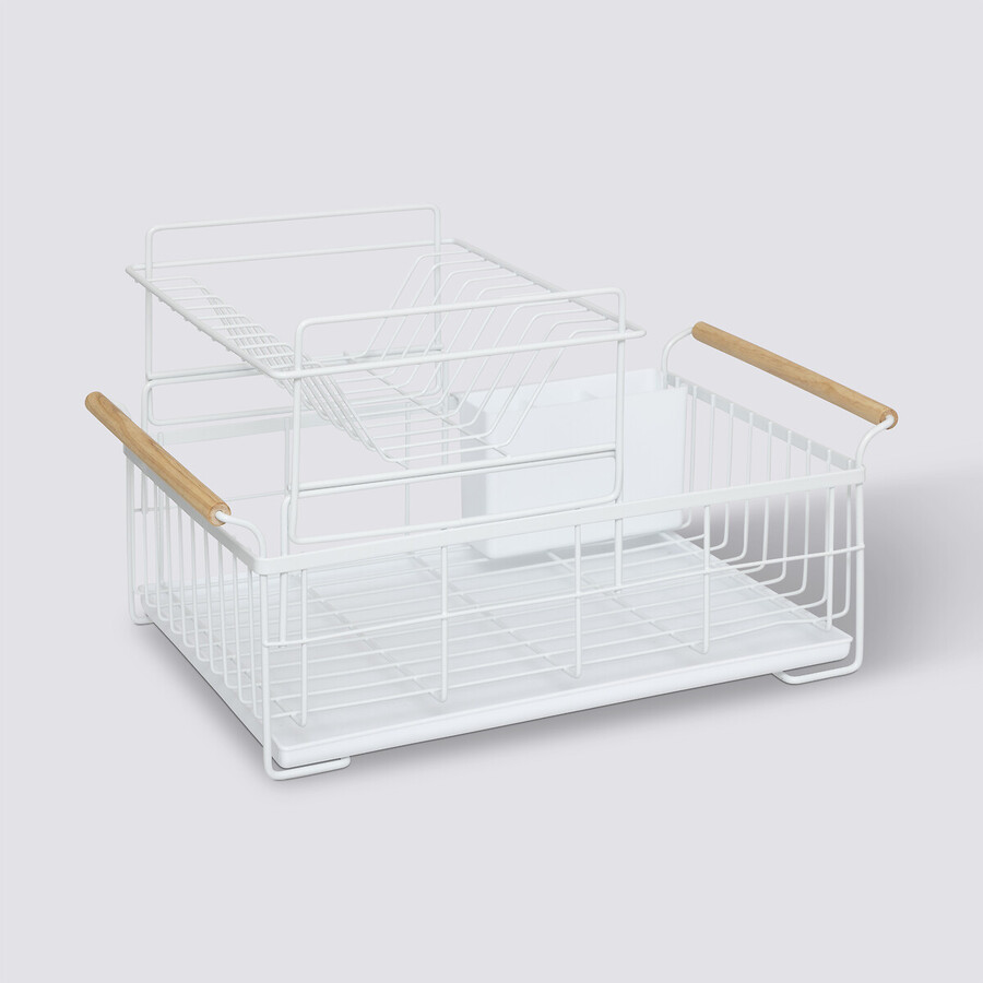 Égouttoir 2 niveaux, blanc Naturéo