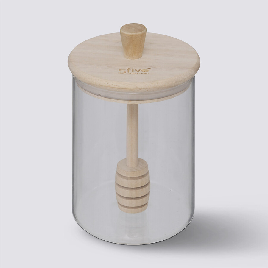 Pot à miel avec couvercle bois, 0,4l Hermet