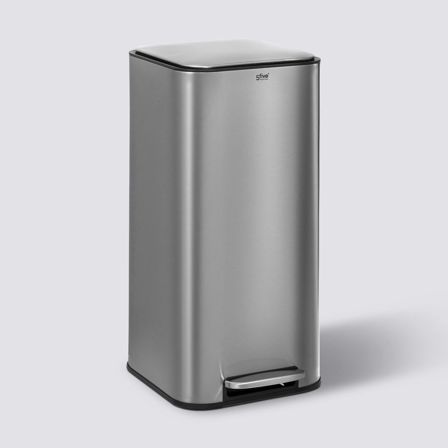 Poubelle métal 30l, inox Delta