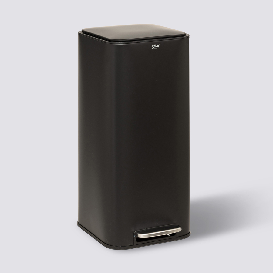 Poubelle métal 30l, noir Delta