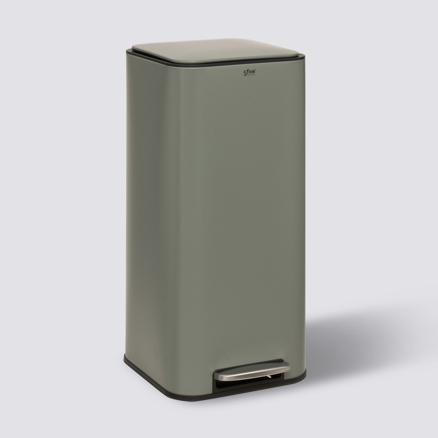 Poubelle métal 30l, vert Delta
