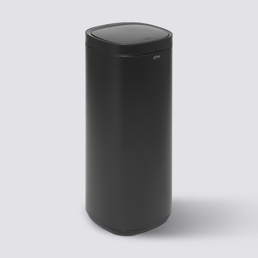 Poubelle métal 50l avec ouverture pression, noir 