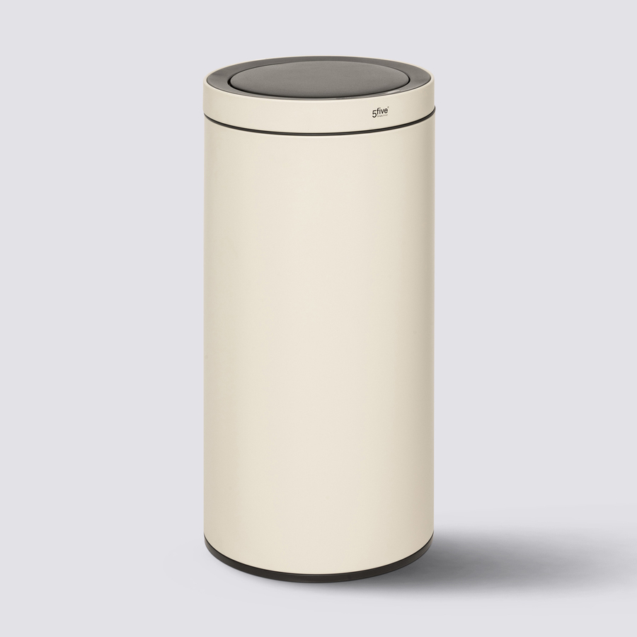 Poubelle automatique métal 40l, beige Delta