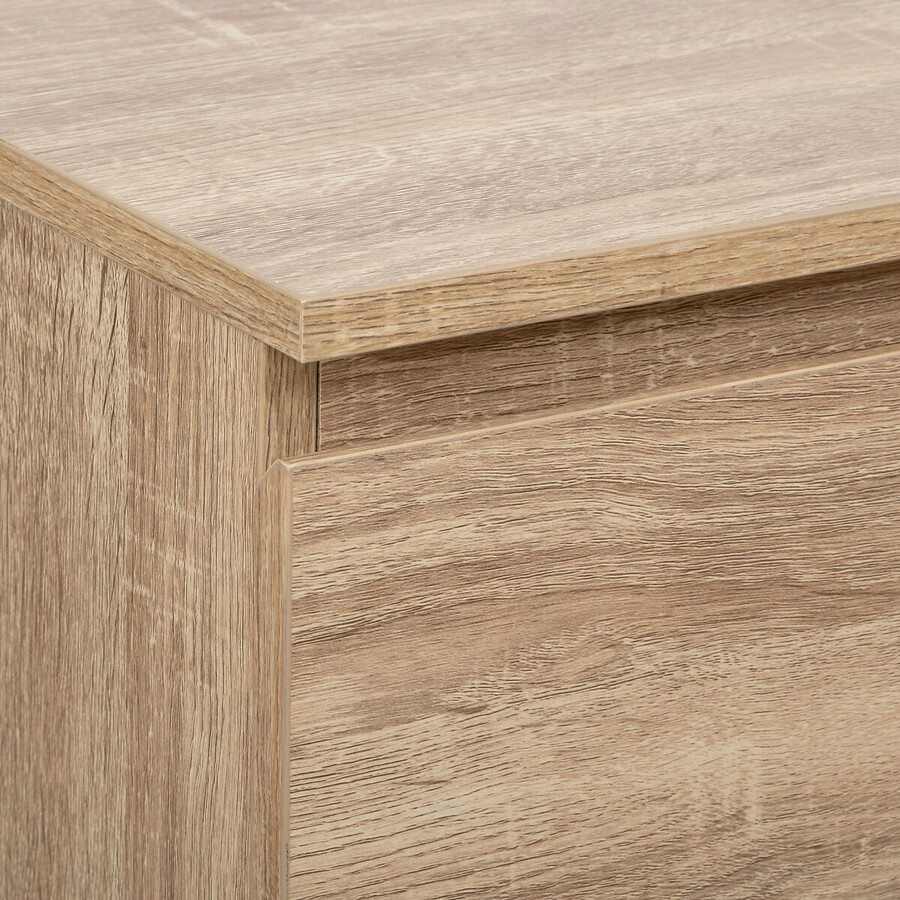 Chiffonier 5 tiroirs, effet bois naturel Dolo