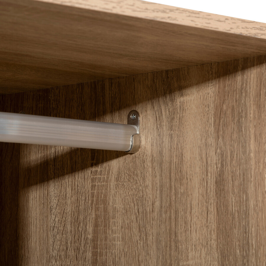 Dressing 3 tiroirs avec penderie, effet bois Dolo