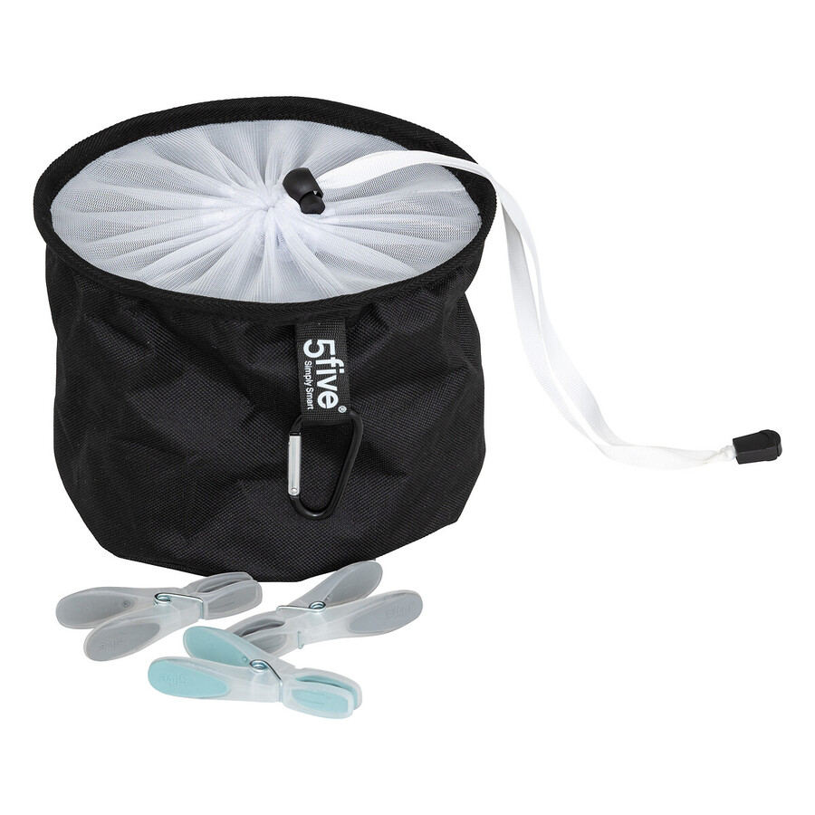 24 pinces à linge avec sac de rangement 