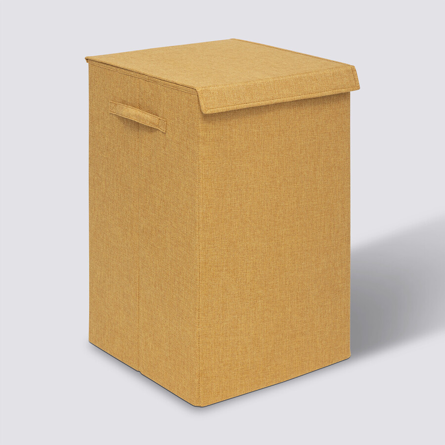 Panier à linge 74l, jaune moutarde Colorama