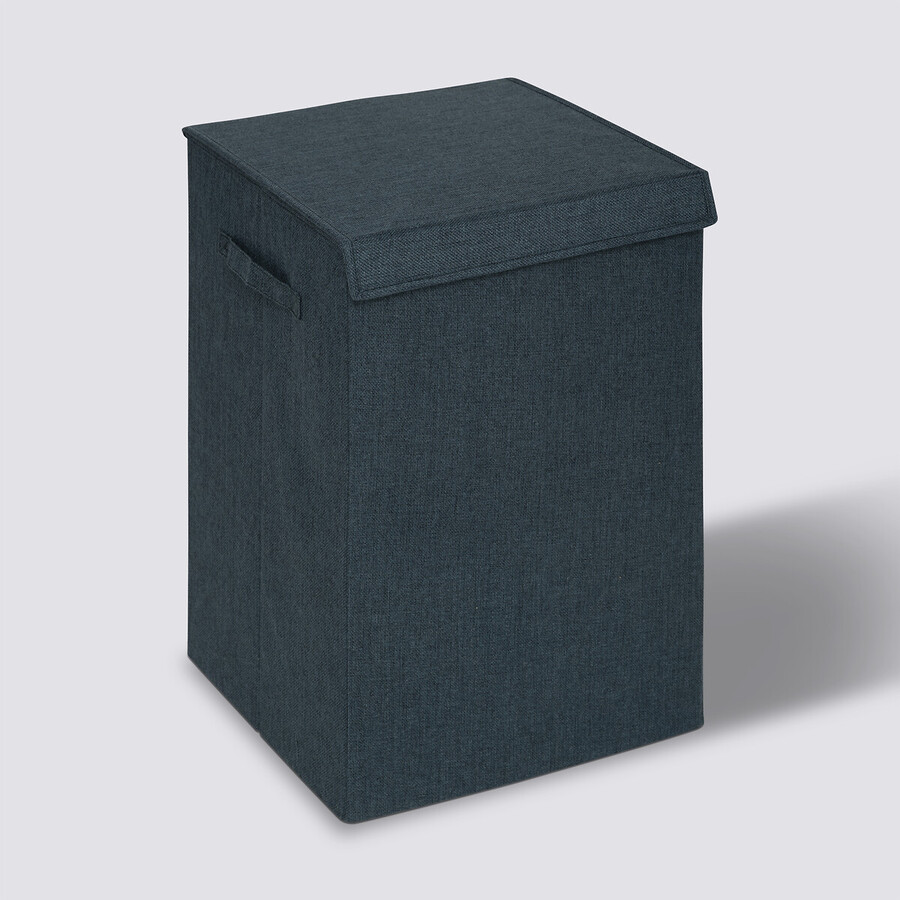 Panier à linge 74l, bleu pétrole Colorama