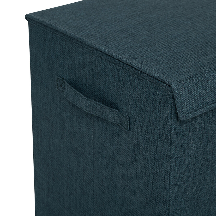 Panier à linge 74l, bleu pétrole Colorama