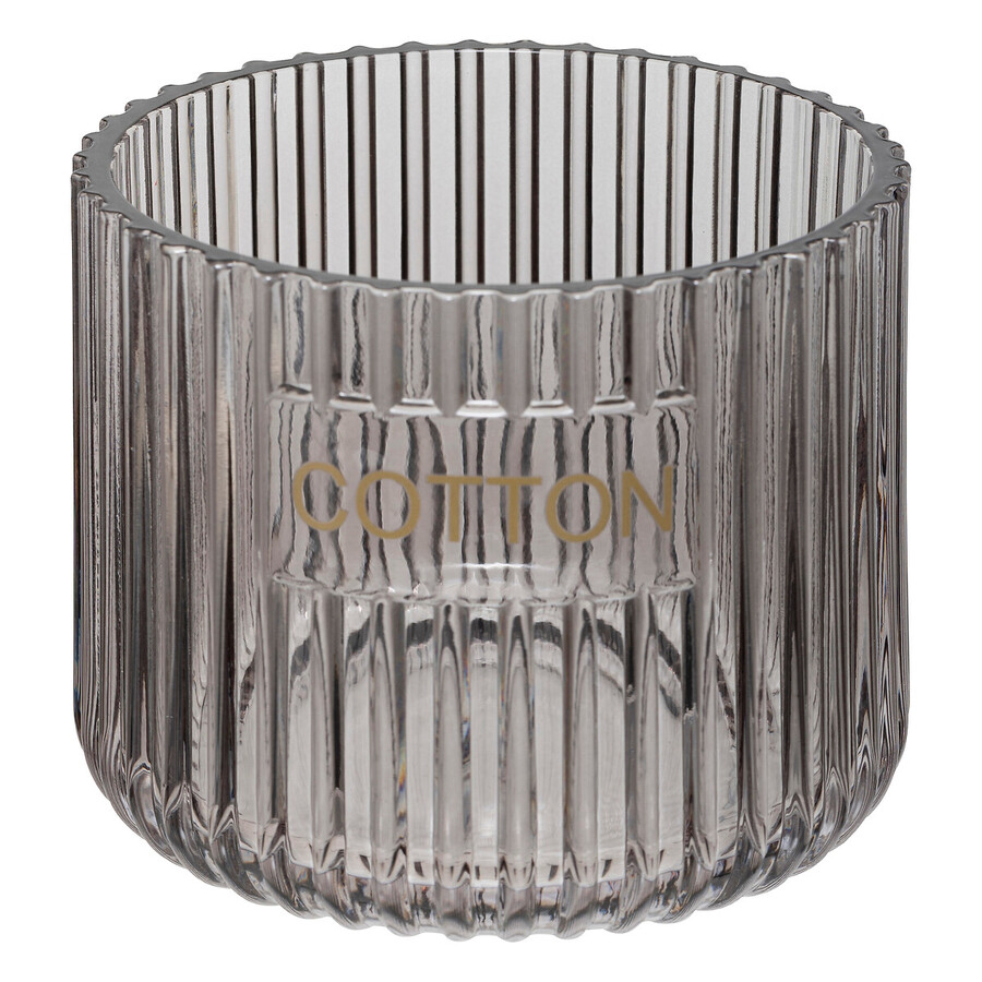Pot à cotons, gris Glass