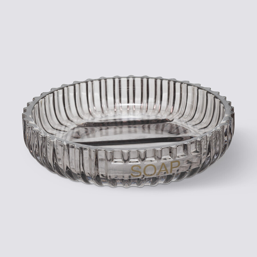 Porte-savon, gris Glass