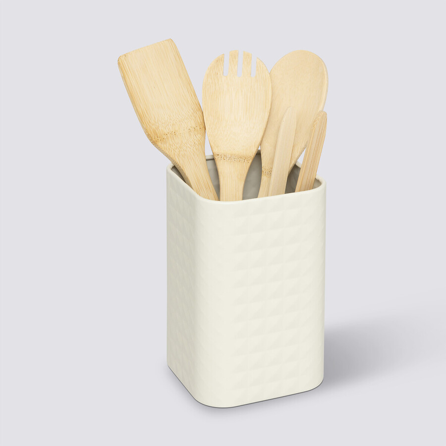 4 ustensiles de cuisine avec pot de rangement 