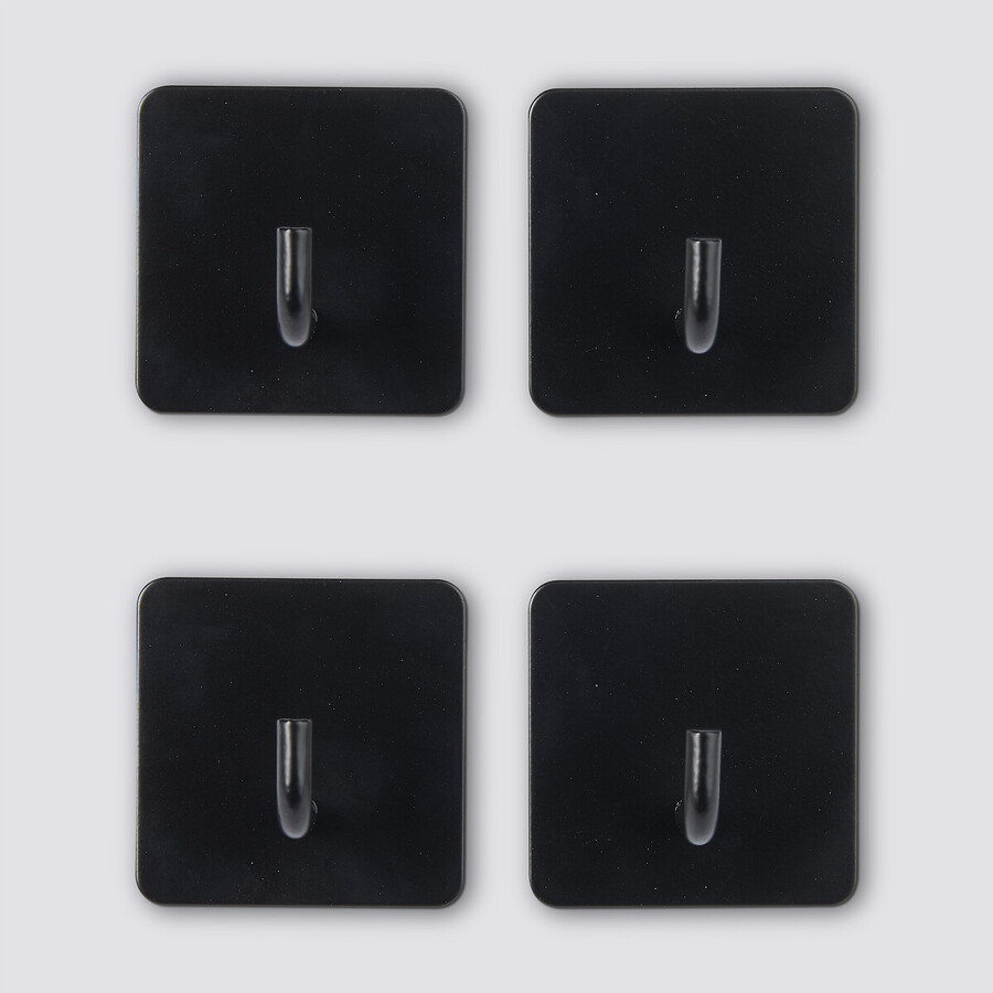 Lot de 4 patères adhésives 1 tête Stiky