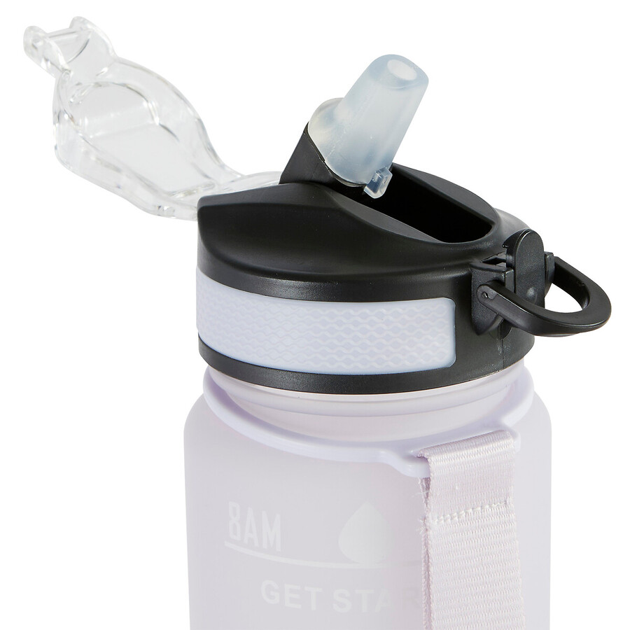 Bouteille avec paille en silicone intégrée - 1l 