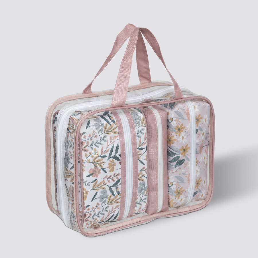 4 trousses de toilette, multicolore 