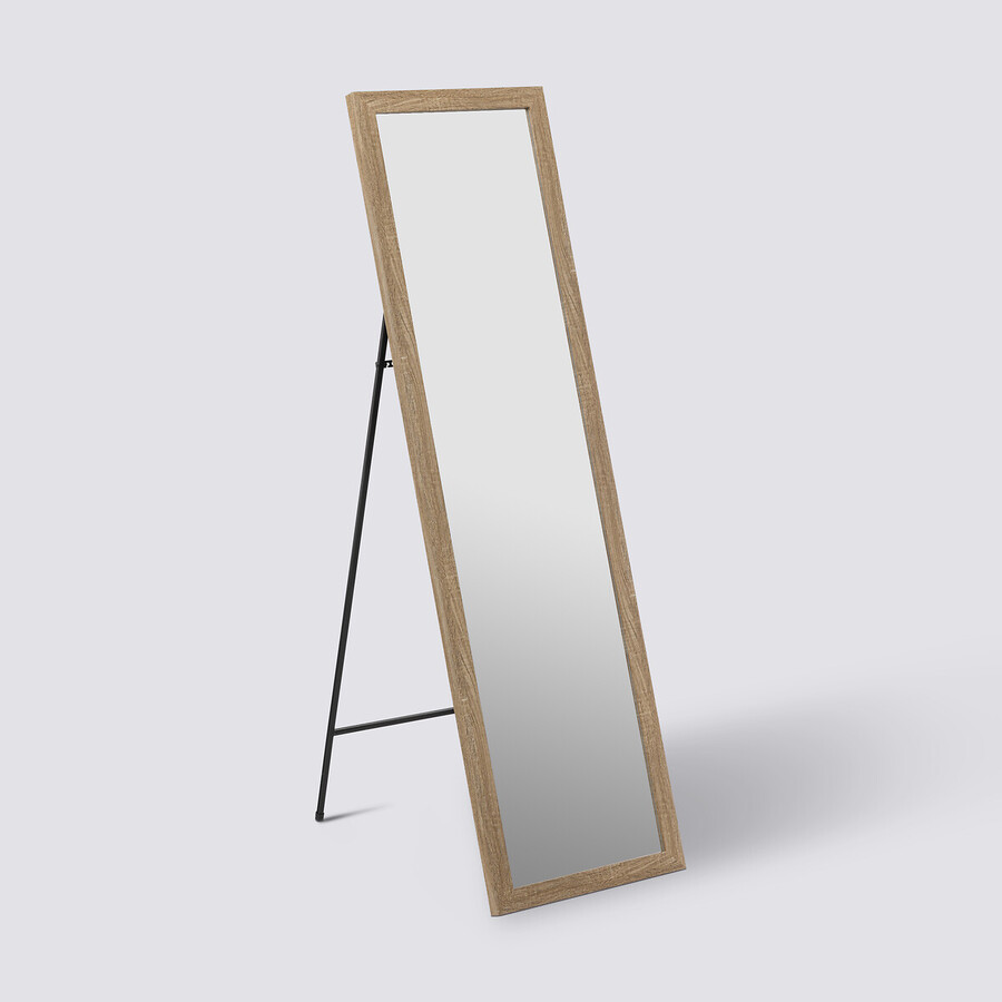 Miroir sur pied 155x35 cm, bois 