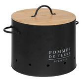 3 boîtes métal, noir Black bamboo