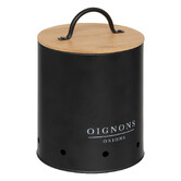 3 boîtes métal, noir Black bamboo