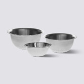 3 bols à mixer, inox - gris