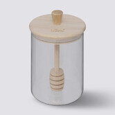 Pot à miel avec couvercle bois, 0,4l Hermet